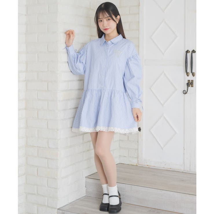 裾レースシャツOP | RETRO GIRL | 詳細画像2 