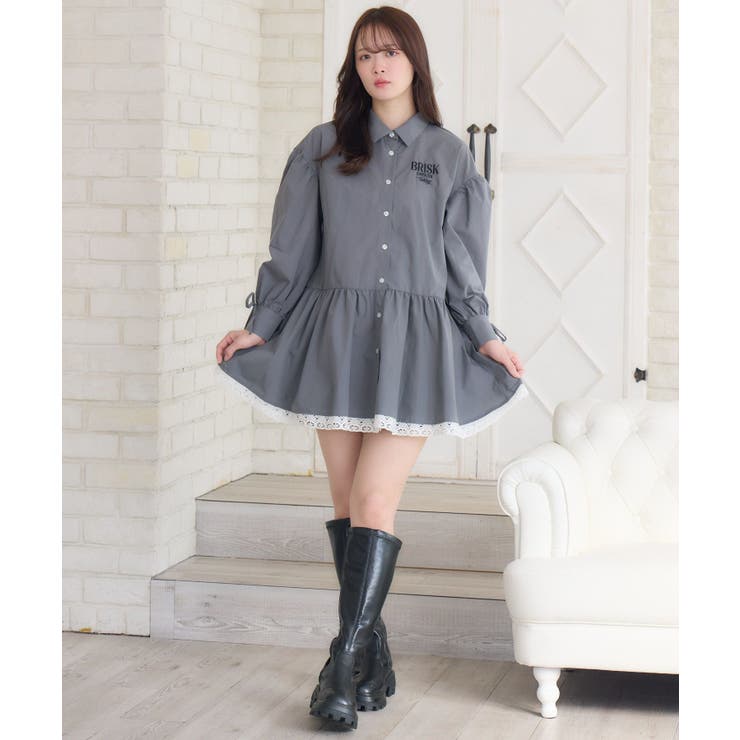 裾レースシャツOP | RETRO GIRL | 詳細画像21 