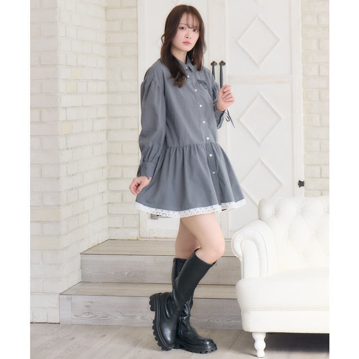 裾レースシャツOP | RETRO GIRL | 詳細画像22 