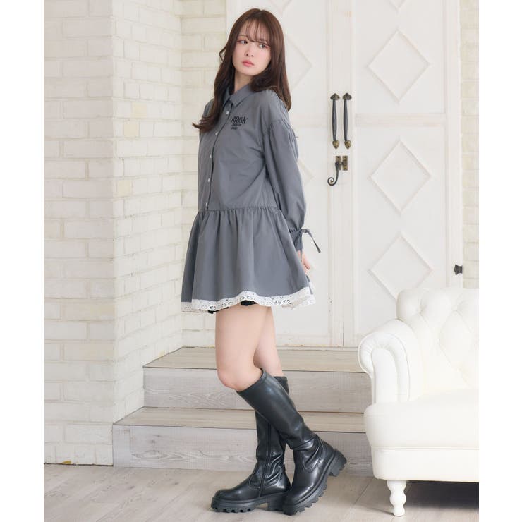 裾レースシャツOP | RETRO GIRL | 詳細画像23 