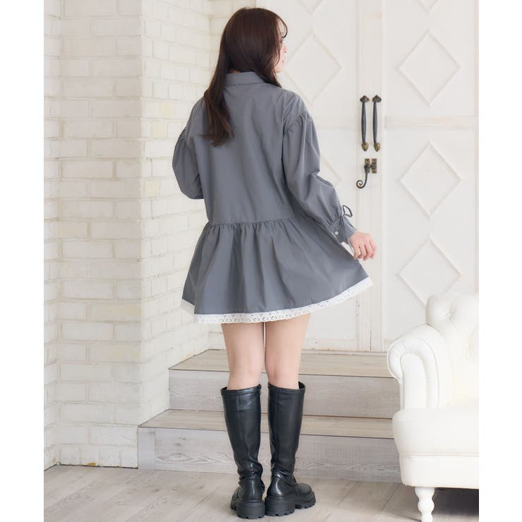 裾レースシャツOP | RETRO GIRL | 詳細画像24 