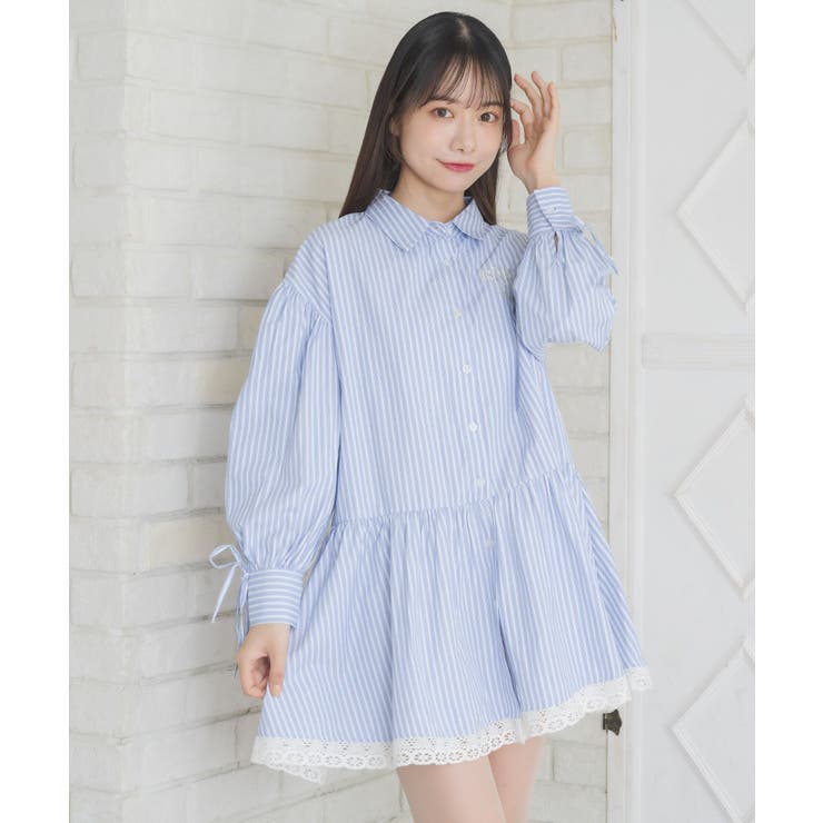 裾レースシャツOP | RETRO GIRL | 詳細画像6 