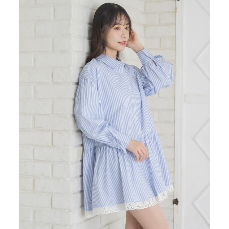 裾レースシャツOP | RETRO GIRL | 詳細画像7 