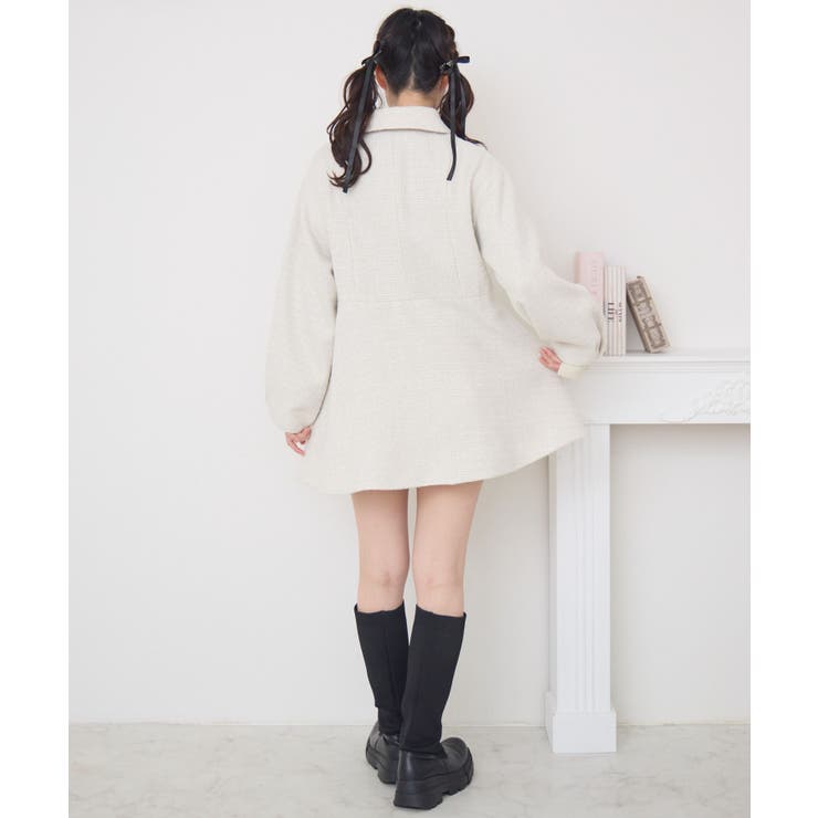 toraちゃん　M'S GRACY　ツイード フレアコート 2way toraちゃん様専用 M´S GRACY ツイード フレアコート 2way