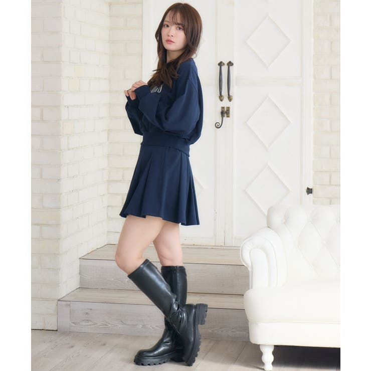 ショートトレーナー＆SKSET[品番：RTGW0008771]｜RETRO GIRL