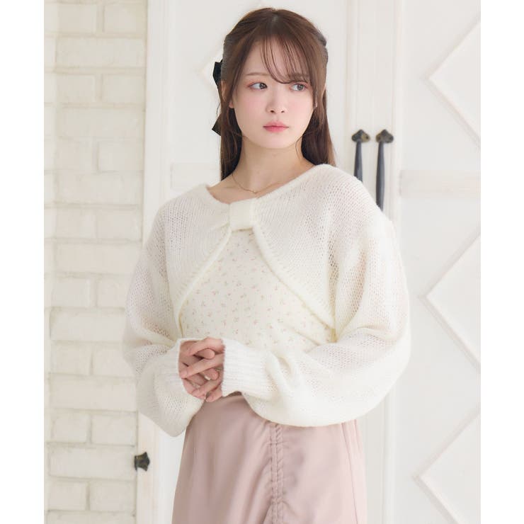 WHT2 | 【セットアイテム】リボンボレロキャミSET | RETRO GIRL