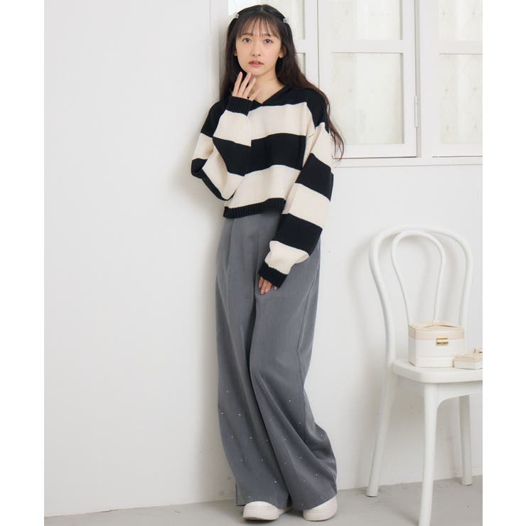 ボーダーショートNTフーディー | RETRO GIRL | 詳細画像2 