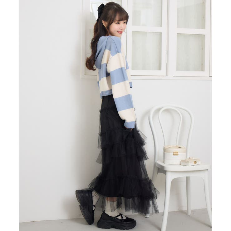 ボーダーショートNTフーディー | RETRO GIRL | 詳細画像21 