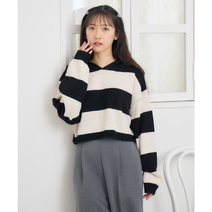 ボーダーショートNTフーディー | RETRO GIRL | 詳細画像6 