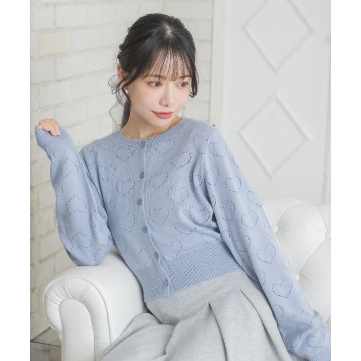 BLU0 | ハートスカシカーデ | RETRO GIRL