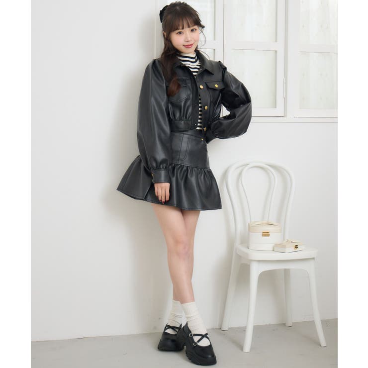 FレザーJK＆ギャザーSKセット | RETRO GIRL | 詳細画像22 