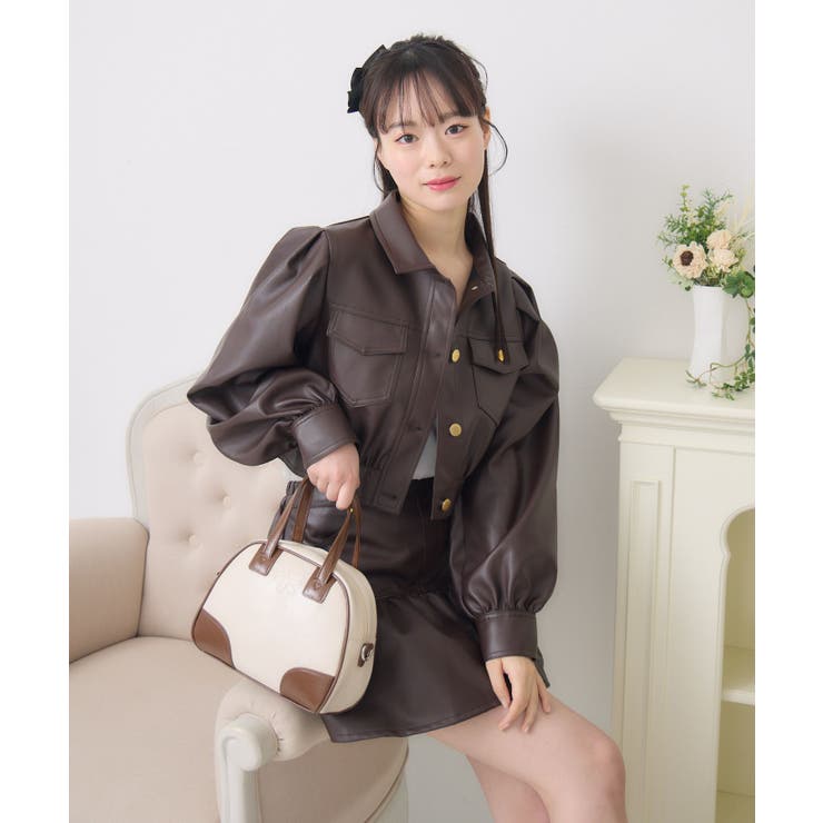 FレザーJK＆ギャザーSKセット | RETRO GIRL | 詳細画像3 