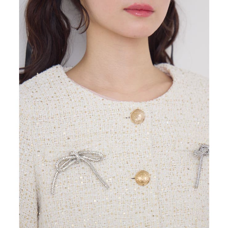 キラキラリボン付ツイードJK | RETRO GIRL | 詳細画像22 