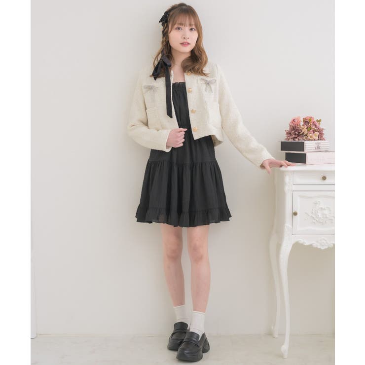 リボン付き✭ゆったりトップス★夏のお出かけ女子会デートに one after another NICE CLAUP｜リボン付きギャザートップス