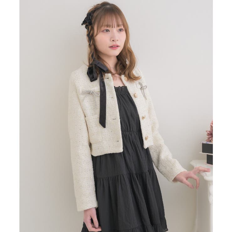 キラキラリボン付ツイードJK | RETRO GIRL | 詳細画像9 