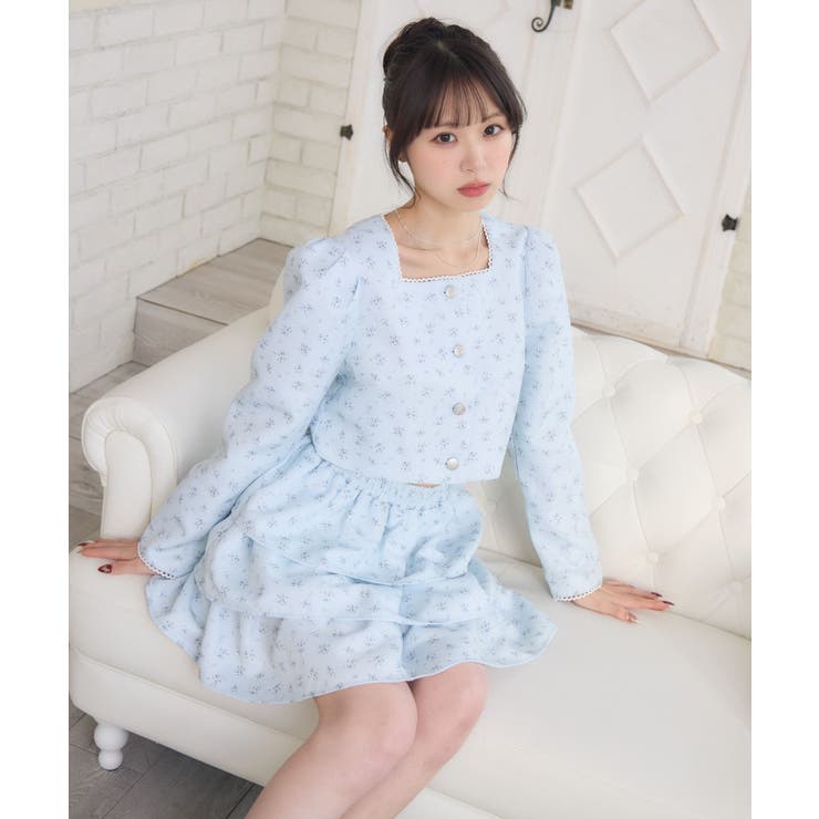 花柄フリルJK＆SKセット | RETRO GIRL | 詳細画像4 