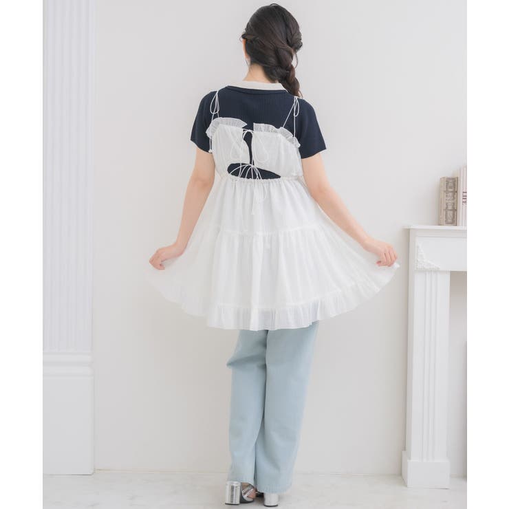 【新色追加】ダブルリボンティアードチュニック | RETRO GIRL | 詳細画像15 