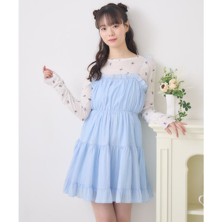 【新色追加】ダブルリボンティアードチュニック | RETRO GIRL | 詳細画像31 