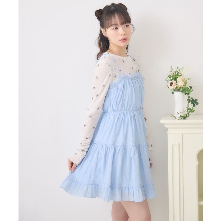 【新色追加】ダブルリボンティアードチュニック | RETRO GIRL | 詳細画像32 