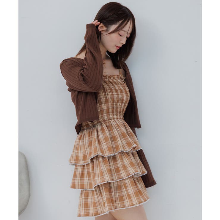 【セットアイテム】ティアードミニOP＆カーデSET | RETRO GIRL | 詳細画像23 