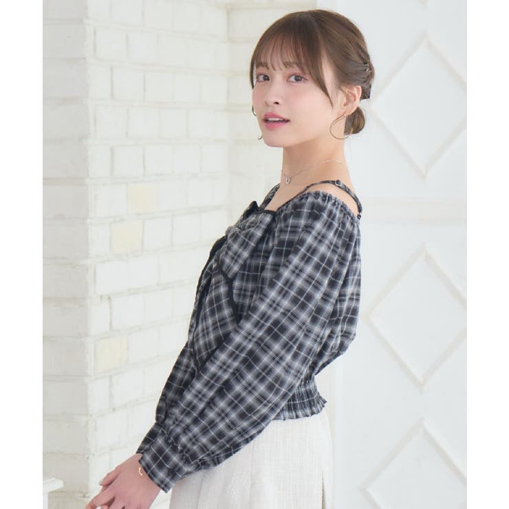 パイピングリボンチェックBL | RETRO GIRL | 詳細画像10 