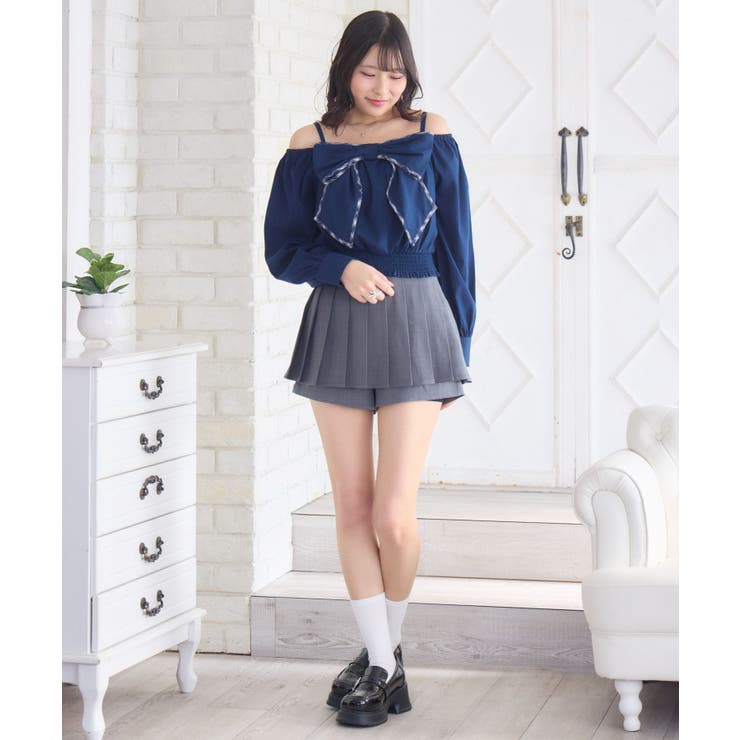 パイピングリボンチェックBL | RETRO GIRL | 詳細画像21 