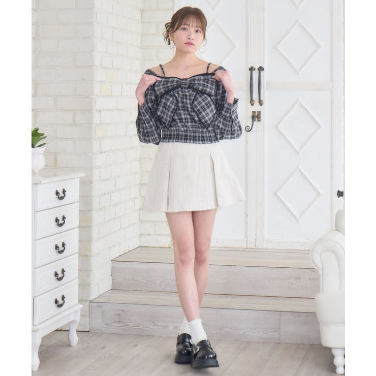 パイピングリボンチェックBL | RETRO GIRL | 詳細画像3 