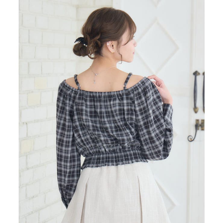 パイピングリボンチェックBL | RETRO GIRL | 詳細画像9 