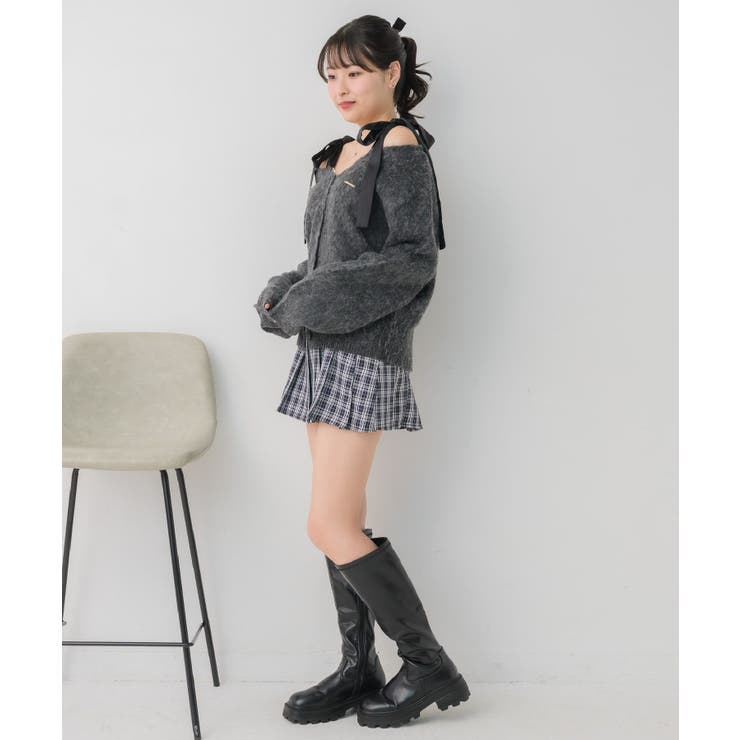 肩リボン起毛カーデ | RETRO GIRL | 詳細画像15 