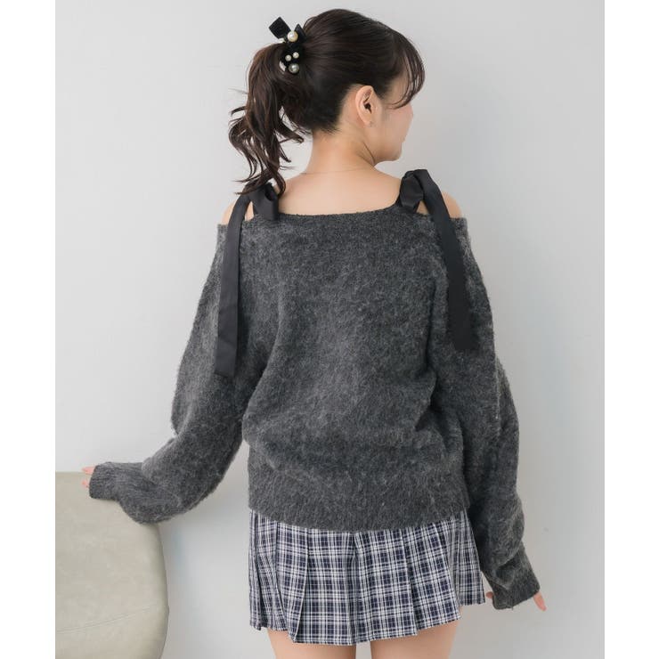 肩リボン起毛カーデ | RETRO GIRL | 詳細画像20 