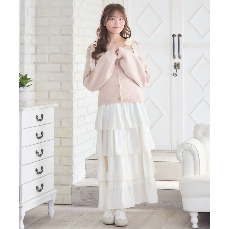 肩リボン起毛カーデ | RETRO GIRL | 詳細画像21 