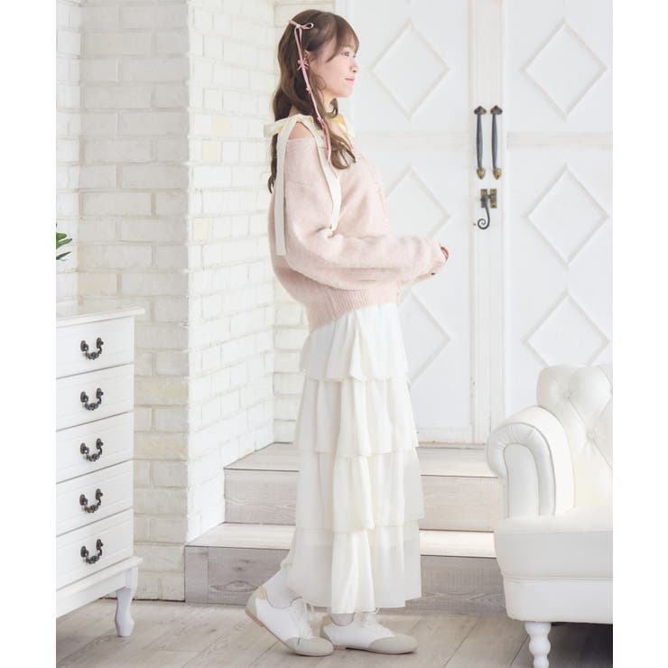 肩リボン起毛カーデ | RETRO GIRL | 詳細画像22 