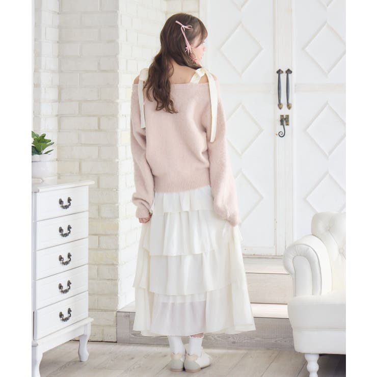 肩リボン起毛カーデ | RETRO GIRL | 詳細画像23 