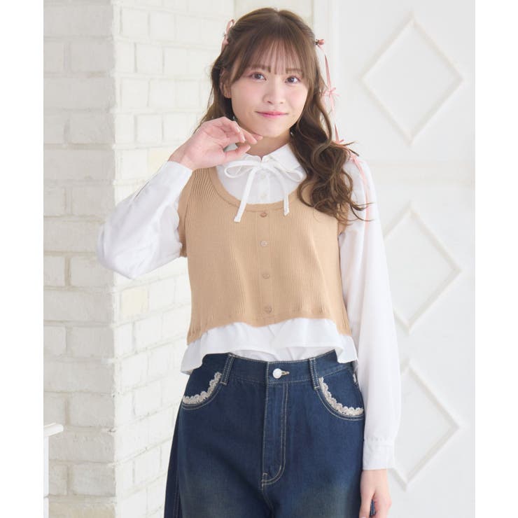 リボンタイ付ドッキングSH | RETRO GIRL | 詳細画像21 