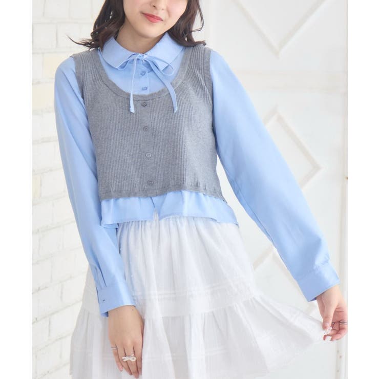 GRY0 | リボンタイ付ドッキングSH | RETRO GIRL