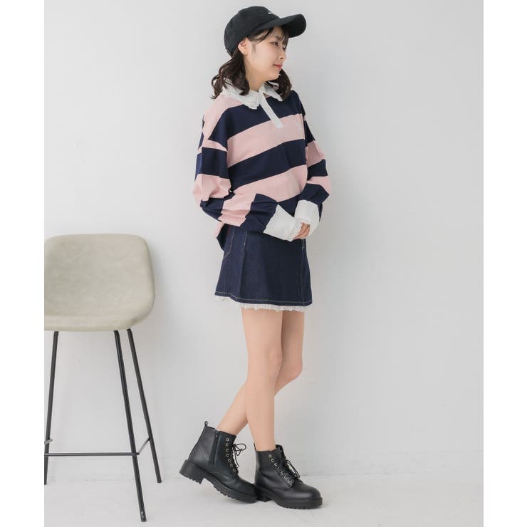 レース付きラガーSH | RETRO GIRL | 詳細画像25 