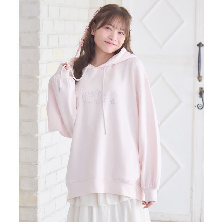 ビジューロゴBIGフーディー | RETRO GIRL | 詳細画像7 