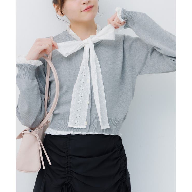 GRY1 | レースボウタイNTカーデ | RETRO GIRL