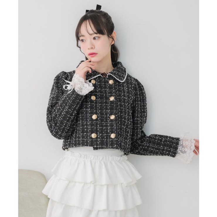 レース付ツイードコート | RETRO GIRL | 詳細画像6 