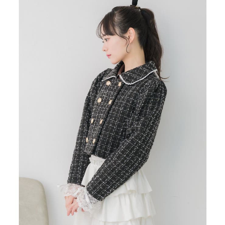 レース付ツイードコート | RETRO GIRL | 詳細画像9 