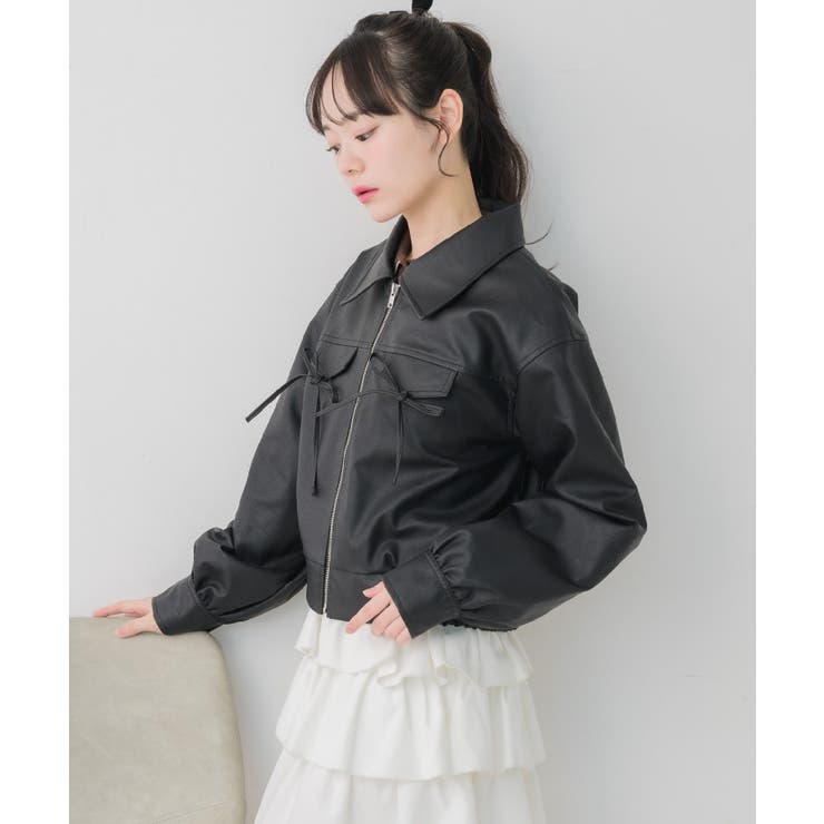 レースパッチ付FレザーBZ | RETRO GIRL | 詳細画像11 