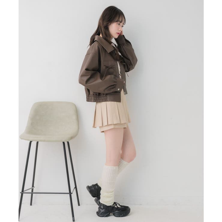 レースパッチ付FレザーBZ | RETRO GIRL | 詳細画像13 