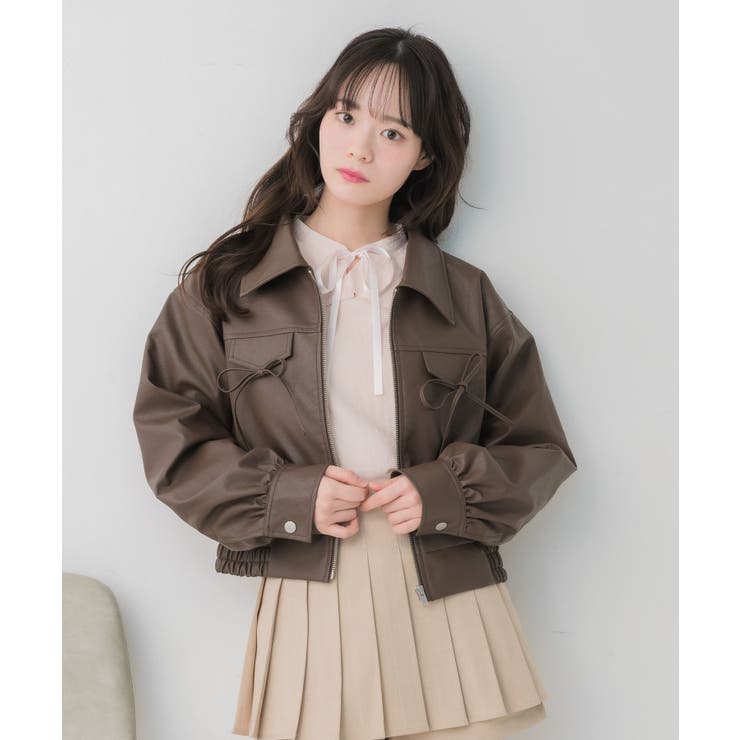 レースパッチ付FレザーBZ | RETRO GIRL | 詳細画像16 