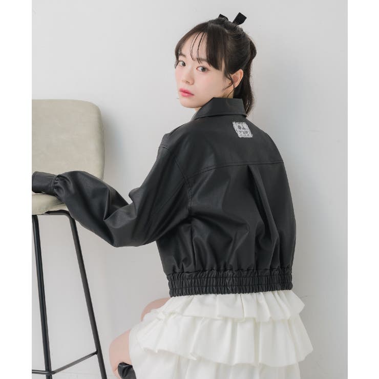 レースパッチ付FレザーBZ | RETRO GIRL | 詳細画像2 