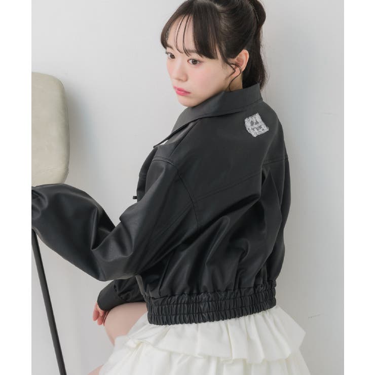 レースパッチ付FレザーBZ | RETRO GIRL | 詳細画像3 