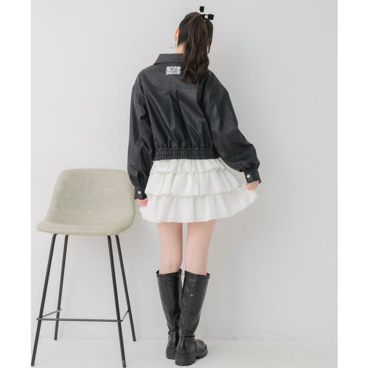 レースパッチ付FレザーBZ | RETRO GIRL | 詳細画像6 