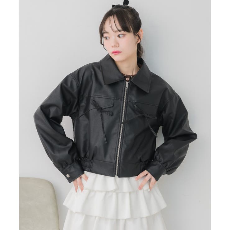 レースパッチ付FレザーBZ | RETRO GIRL | 詳細画像8 