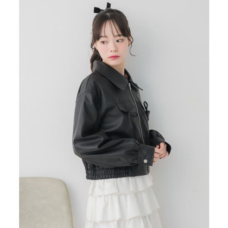 レースパッチ付FレザーBZ | RETRO GIRL | 詳細画像9 