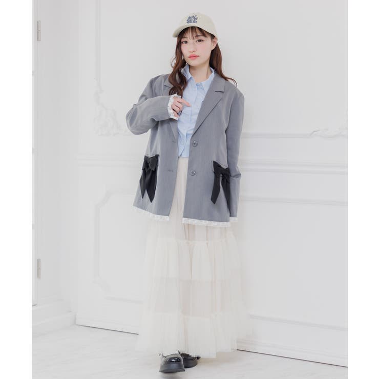 【セットアップ対応】リボンポケットテーラードJK | RETRO GIRL | 詳細画像13 