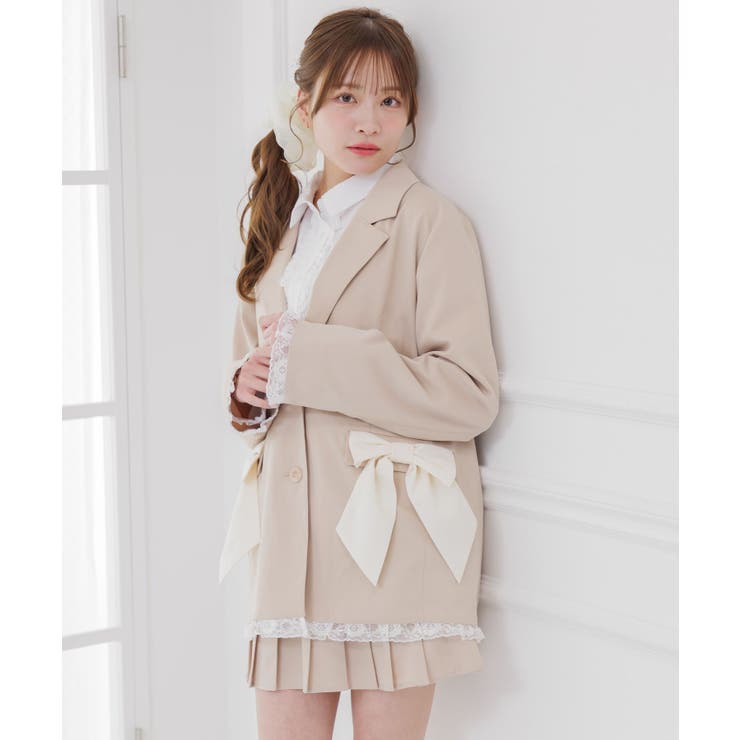 【セットアップ対応】リボンポケットテーラードJK | RETRO GIRL | 詳細画像2 